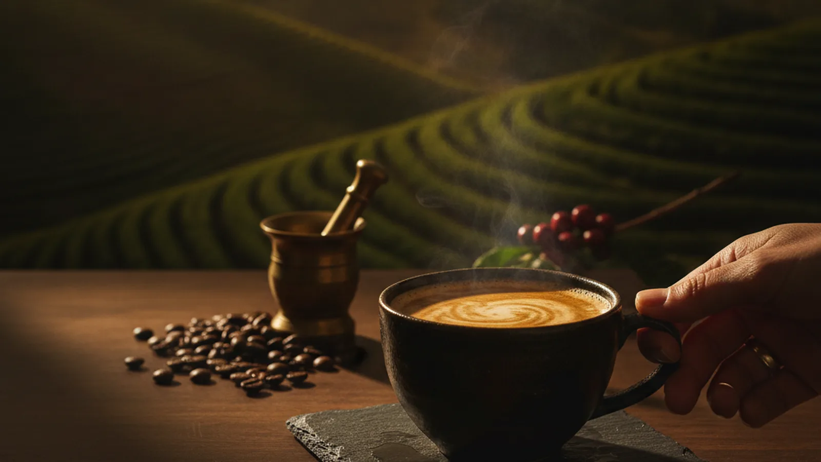 India Baba Budan Hills coffee farm origin.