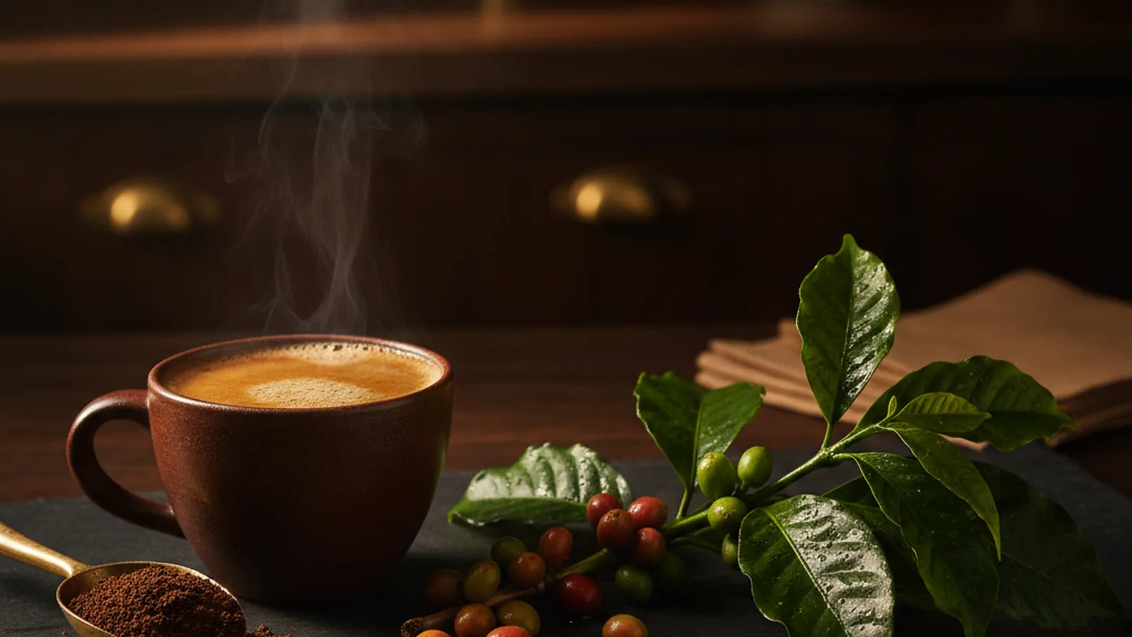 Sarchimor Coffee coffee plant cherries.