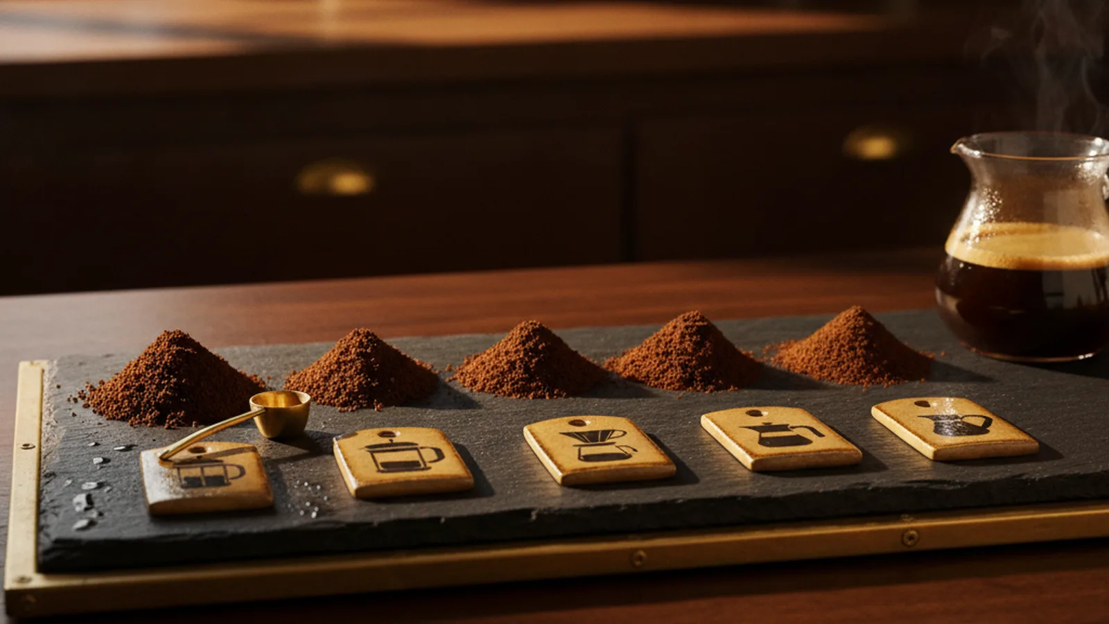 Coffee grind size chart by brew method.