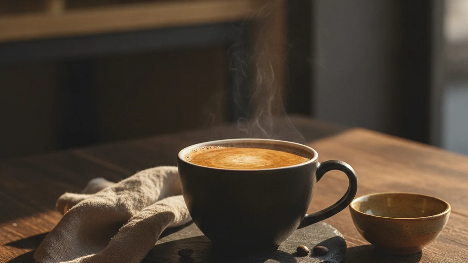 Coffee on an empty stomach.