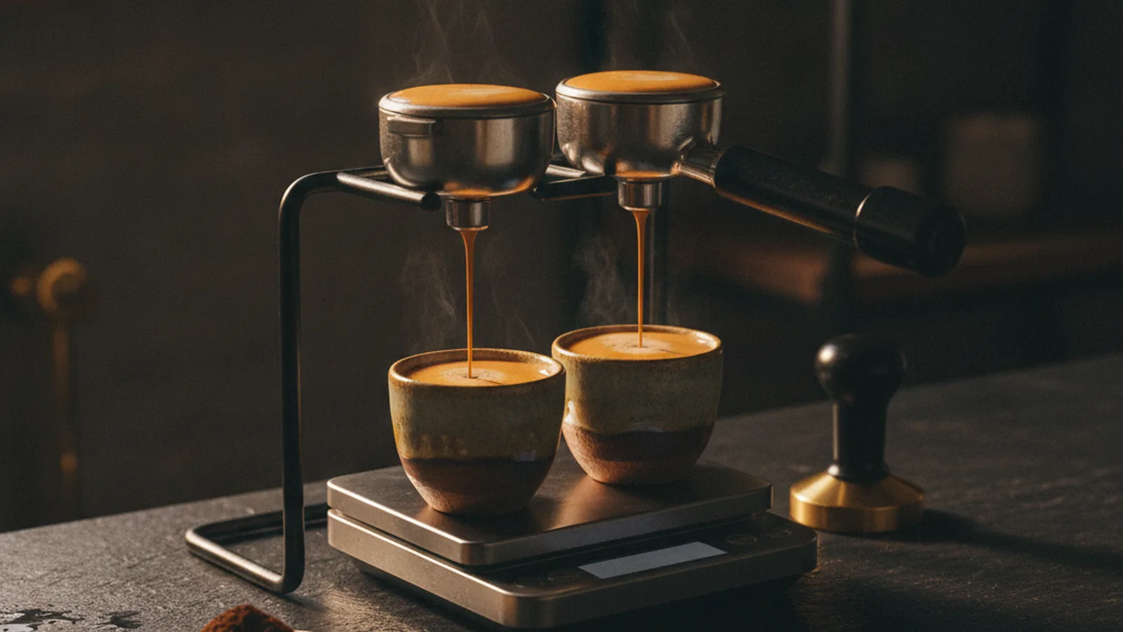 Espresso dose ratio.