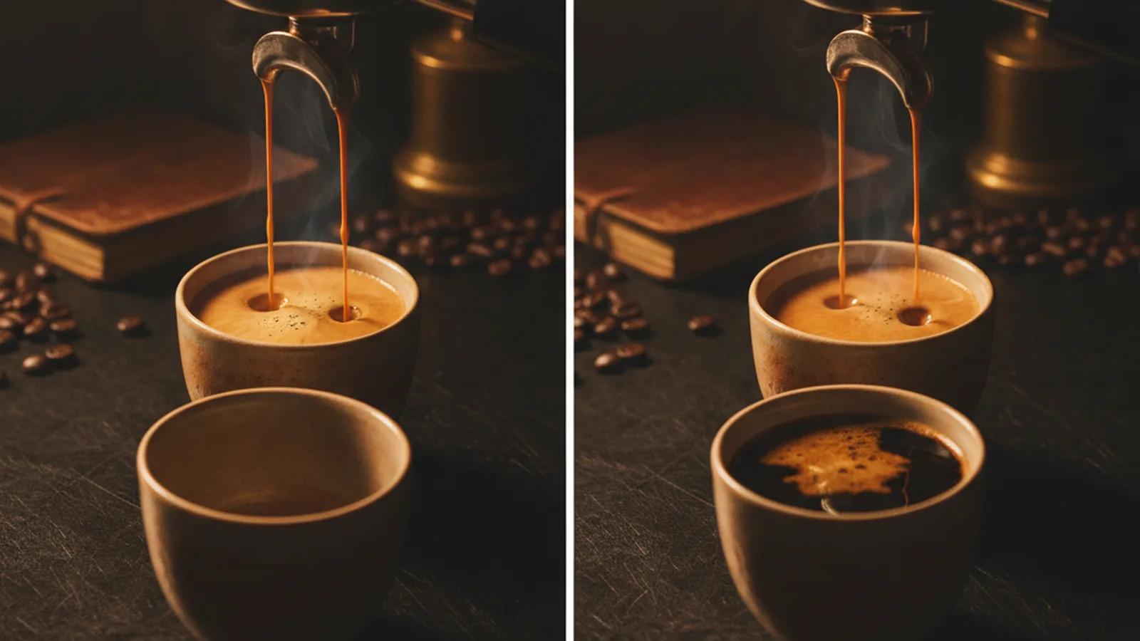 Espresso shot too fast or too slow.