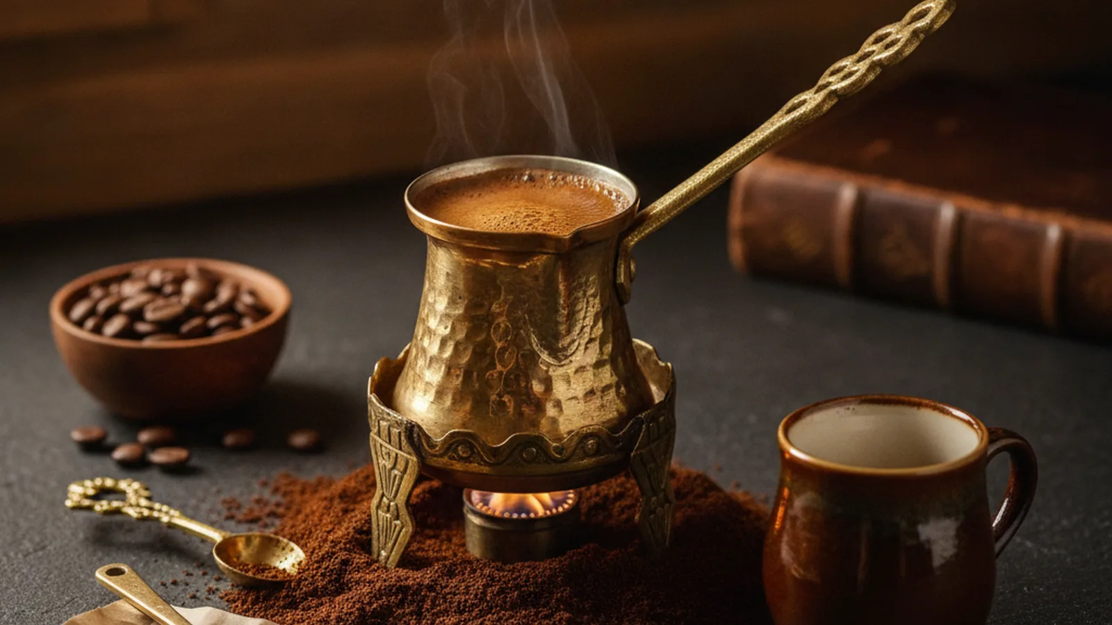 Turkish coffee ratio and grind size.